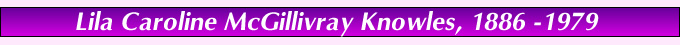 Lila Knowles Bio Title