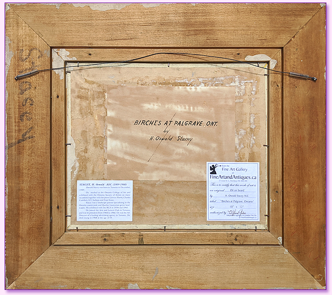 H. Oswald Stacey Frame Back