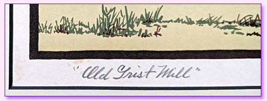 Carl Martin Grist Mill Print Title