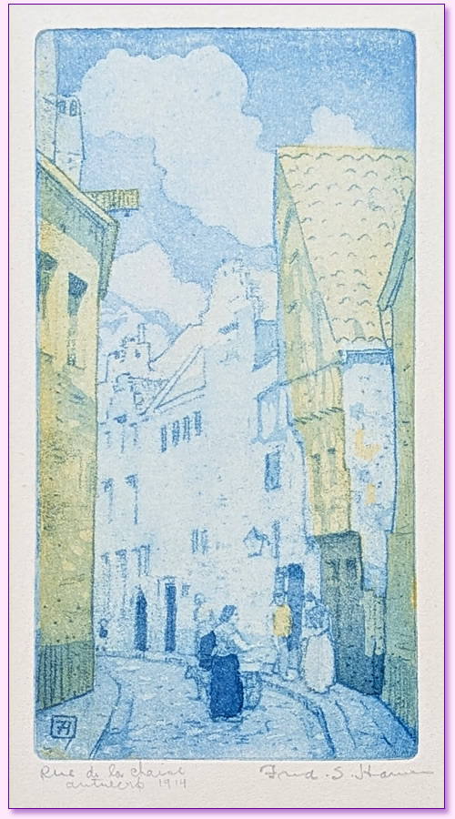 Fred Haines 1914 Aquatint closeup