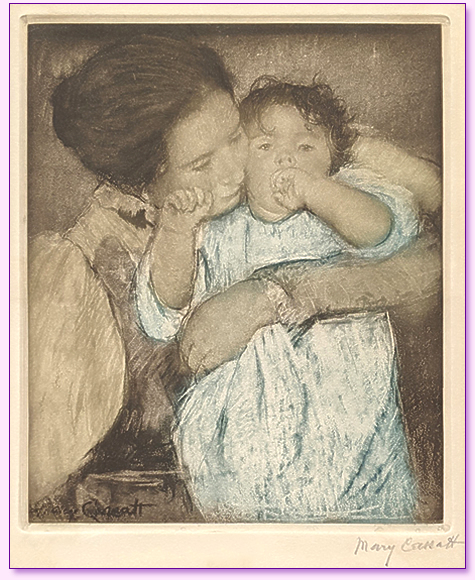 Mary Stevenson Cassatt Aquatint Etching