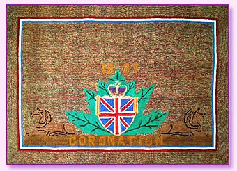 1937 Coronation Hooked Rug