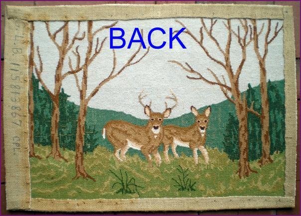 Cheticamp Deer Rug Back