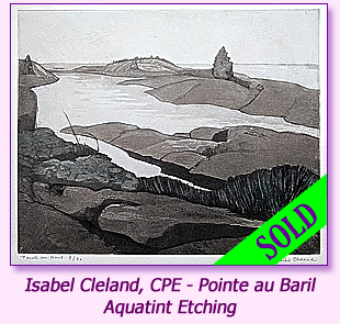 Isabel Cleland aquatint